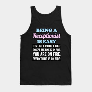 Receptionist Funny Tank Top